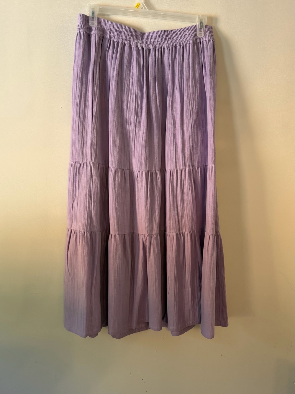 Chaps Lavender Tiered Maxi Skirt - Women